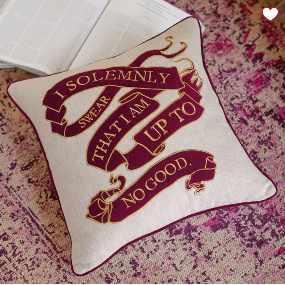 Pottery Barn Teen Harry Potter Marauder’s Map pillow cover